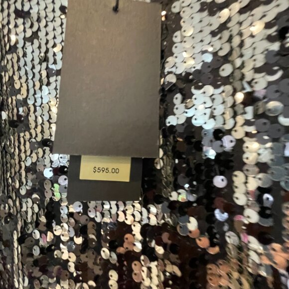 Rachel Zoe Venus Black and Silver Sequins Maxi Dress Sz 2 NWT - Picture 10 of 12